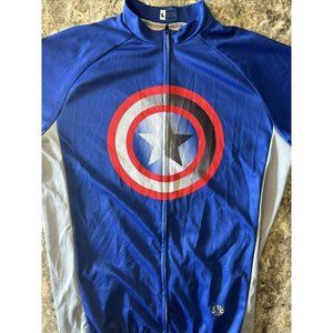 Alien Sportswear Captain America Cycling Jersey Size L